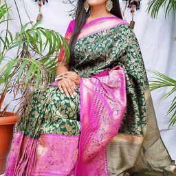 DIVASTRI Zari Art Silk Designer Banarasi Saree-image-94