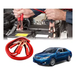 Auto Pearl 2.29 m (7.5 Ft) 500 A Heavy Duty Booster Anti Tangle Battery Jumper Cable for Toyota Camry (Pack of 2)-68