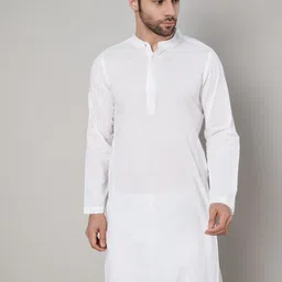 JAPER KURTI Men Band Collar Pure Cotton Straight Kurta-picture-10