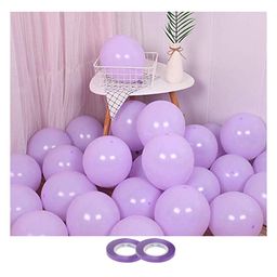 AMFIN Pack of 50 Pastel Colored Balloons - Purple-image-12