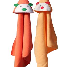 JARS Collections  Hooded Blanket Animal Patch Pack of 2  Red & Orange-image-21