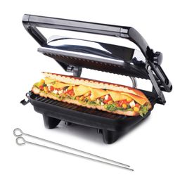 Hamilton Beach Panini Maker with 2 FREE Skewers(1400W), Multipurpose Usage - Sandwich Maker, Griller,Make Pizza, Burger, Grilled Chicken, Tikkas, Wraps, Grill Sandwich Maker, Electric Griller-image-35