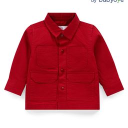 Babyoye Cotton Woven Full Sleeves Solid Colour Shirt - Maroon-image-85