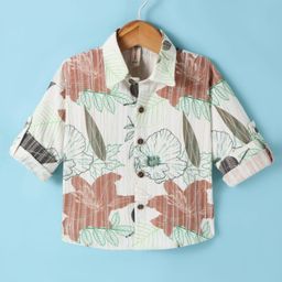 Dapper Dudes Full Sleeves Floral Printed Shirt - Green-picture-43
