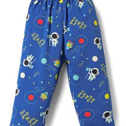 Child World Interlock Knit Full Length Lounge Pant with Space Theme Print - Blue-image-68