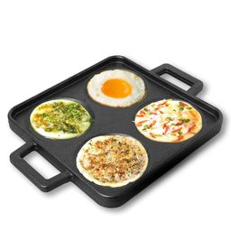 The Indus Valley Pre-Seasoned Cast Iron Uttapam Tawa | 4 Pit, 24cm/9.4 inch, 2.9kg | Induction Friendly | Naturally Nonstick, 100% Pure & Toxin-Free, No Chemical Coating-4