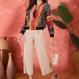 Sangria Printed Light Bomber Jacket-picture-44