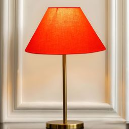 Aura Orange Metal Traditional Frusturical Shaped Table Lamp-image-127