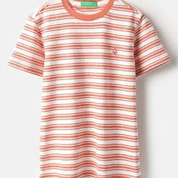 United Colors of Benetton Boys Striped Pure Cotton Pockets T-shirt-picture-19