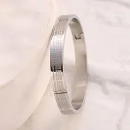 French Accent Silver-Plated Bangle-Style Bracelet-image-52