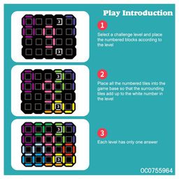 ADKD IQ Game Toys Brain Teaser Number Puzzle - 120 Challenges, 5 Levels of Difficulty, Portable Educational Toy for All Ages- Multicolor image 4