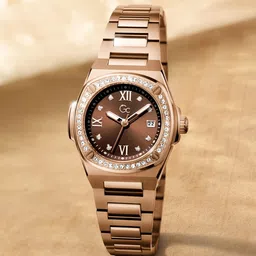 GC Women Embellished Dial & Stainless Steel Straps Analogue Watch Z12002L4MF-49