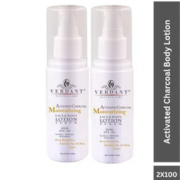 Verdant Natural Care Set Of 2 SPF 20 Activated Charcoal Body Lotions-100ml Each-48