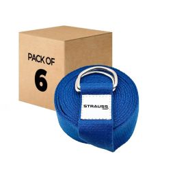 Strauss Pack of 6 Blue 8 Feet Yoga Belt-picture-19