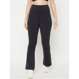 Athlisis Women Black Quick Dry Flare Pants-picture-32