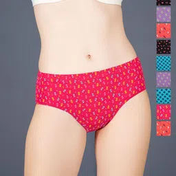 Lux Cozi Pack Of 10 Assorted Pure Cotton Hipster Briefs COZIHER_602_PTY_AST_10PC-image-99