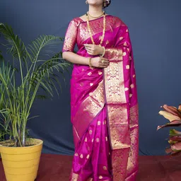 Moda Rapido Ethnic Motifs Woven Design Zari Banarasi Saree-image-79