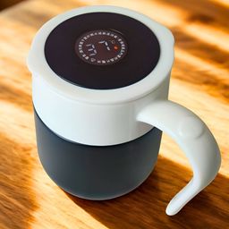 THE HOME CO. Blue & White Stainless Steel Matte Temprature Measure Mug 300 ml-31