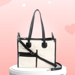 yelloe Colourblocked Structured Shoulder Bag with Applique-14