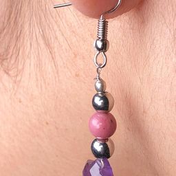 100 % Natural Gemstone Amethyst Rhodonite Ea-image-75