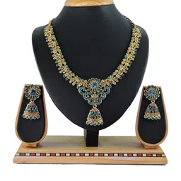 VATSALYA creation Gold-Plated Artificial Stones Alloy Jewellery Set-13