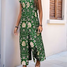 StyleCast Floral Printed Round Neck Jumpsuit-picture-39