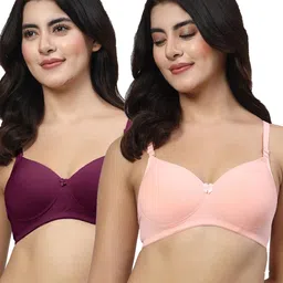 LILY dapyklis Full Coverage Lightly Padded Non-Wired Back Closure T-shirt Bra image 2