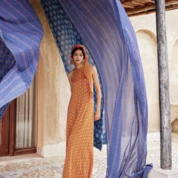 Global Desi Ethnic Motif Sequinned A-Line Maxi Dresses-image-76