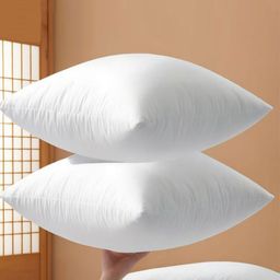 LUXEHOME INTERNATIONAL 2-Pcs White Square Lightweight Cushion-image-18