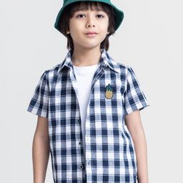 taffykids Boys Comfort Opaque Checked Casual Shirt-picture-1