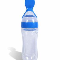 LuvLap Silicone Squeeze Food Feeder Blue - 90 ml-11