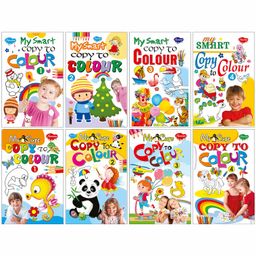 Sawan My Smart & My Cute Copy to Colour Part 1 to 4 Pack of 8 - English-10