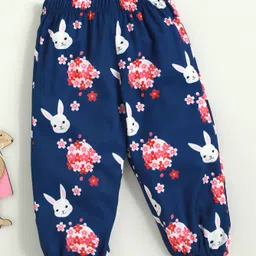 Kookie Kids Full Length Lounge Pant Bunny Print - Blue-picture-10