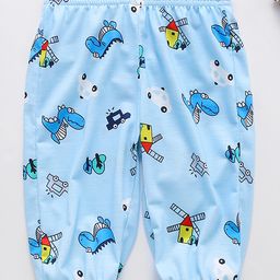 Kookie Kids Full Length Lounge Pant Dino Print - Blue-image-128