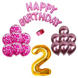 Shopperskart 2nd Birthday Balloon Decor Kit Pink - Pack Of 30-picture-19