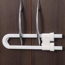 Zoe U Shaped Safety Door Locks Pack of 4 - White-image-33