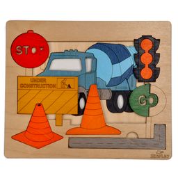 Ekoplay Road Construction Wooden Puzzle Multicolor - 20 Pieces-14