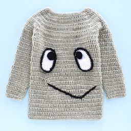 Richhandknits Full Sleeves Handknitted Pullovers - Grey-image-16
