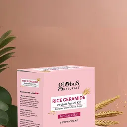 Globus naturals Set Of 3 Rice Ceramide 6 Step Facial Kit For Korean Glass Skin- 40 g Each image 5