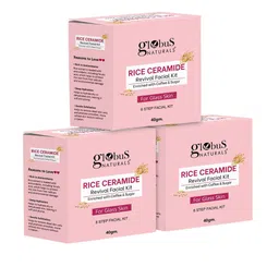 Globus naturals Set Of 3 Rice Ceramide 6 Step Facial Kit For Korean Glass Skin- 40 g Each image 4