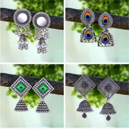 DIVASTRI Silver-Plated Alloy Earrings-77