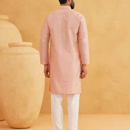 SOJANYA Men Regular Thread Work Kurta with Churidar image 2