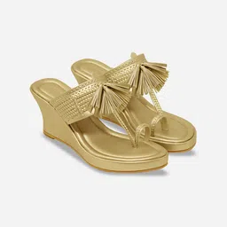 Aprajita Toor Ethnic Wedge Sandals with Tassels-picture-25