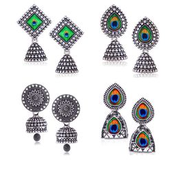 Sangria Silver-Plated Alloy Jhumkas-image-91