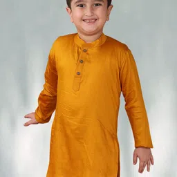 Sangria Boys Mandarin Collar Cotton Straight Kurtas-image-56