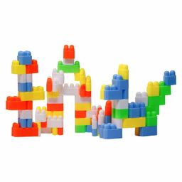 Fiddlerz DIY Interlocking Building Block Set Multicolor - 75 Pieces image 2