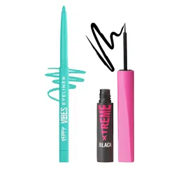 GLAM21 Set Of 2 Peppy Vibes Matte Eyeliner- Bloom Time & Non-Clumping Mascara - 10 ml-74