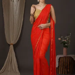 Mitera Floral Printed Zari Saree-image-22