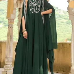 Siya Fashion Women Ethnic Motifs Embroidered Anarkali Kurta with Trousers & Dupatta-picture-1