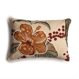 hom&us Beige & Red Floral Rectangle Cushion Covers-image-9